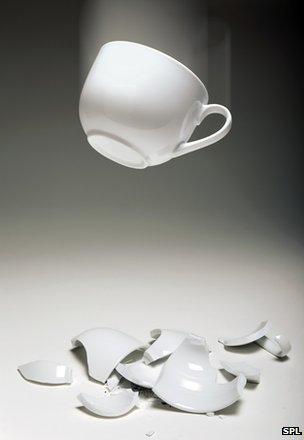 Artwork of dropped coffee cup