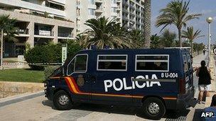 Spanish police van - file pic