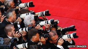 Photographers at red carpet event
