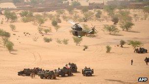 French soldiers in action in northern Mali, 17 February 2013