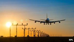 Plane landing in Canada