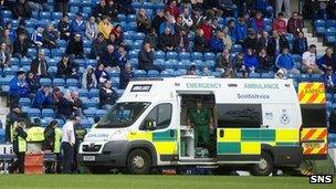 Ambulance at Rugby Park