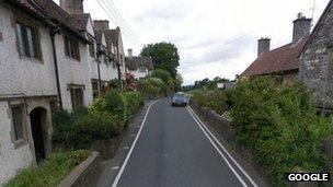 B3130 in Barrow Gurney