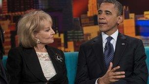 Barbara Walters and President Barack Obama