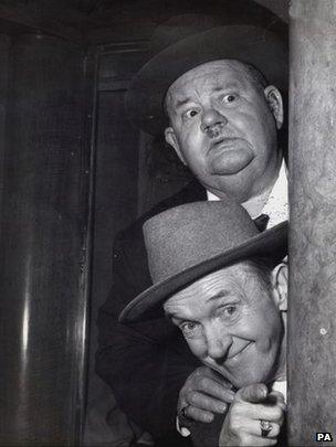 Oliver Hardy and Stan Laurel