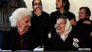 Grandmothers of the Plaza de Mayo hold news conference