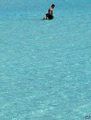 Couple swimming in sea, Cyprus (Image: AP)