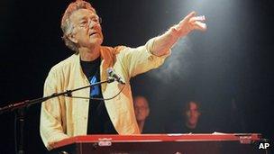Ray Manzarek performing at the Sunset Strip Music Festival in August 2012