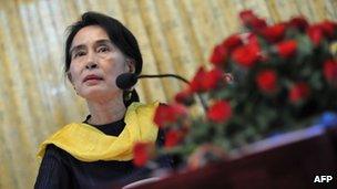 File photo: Burmese opposition leader Aung San Suu Kyi