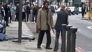 Man at scene of Woolwich incident