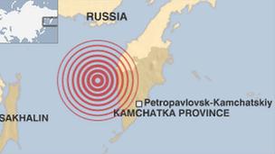 map ofeastern kamchatka russia