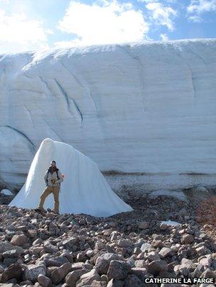 Eastern margin of the Tear Drop glacier