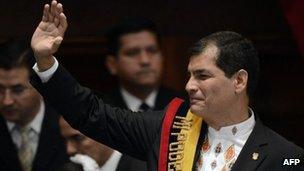Ecuador's president Rafael Correa