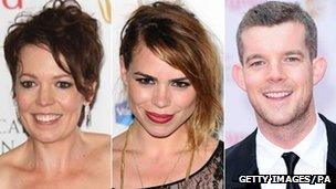 Olivia Colman, Billie Piper and Russell Tovey