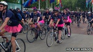 Cyclists take part in the ride