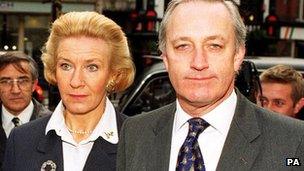 Neil and Christine Hamilton at the High Court