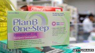 A package of Plan B contraceptive is displayed in San Anselmo, California on 5 April 2013