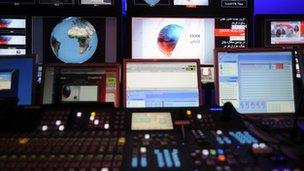 BBC Persian TV studio. File photo