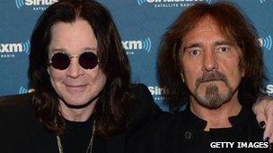 (l-r)Ozzy Osbourne and Geezer Butler