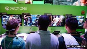 Gamers play Xbox One