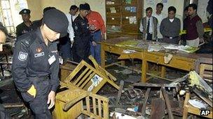 Scene of Gazipur bombing in 2005