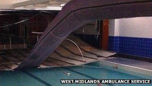 LA Fitness Erdington pool ceiling collapse injures four - BBC News