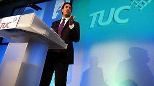 Ed Miliband at the TUC