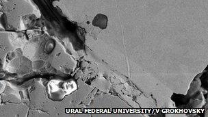 SEM of Chelyabinsk meteor fragment