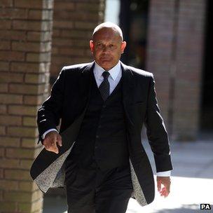 Ray Wilkins arriving at court
