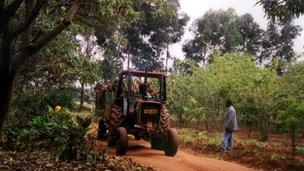 tractor on farm in Tanzania