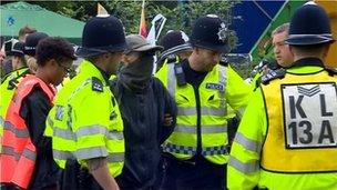 Protestiwr arestio