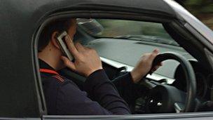 Driver on mobile phone (generic)