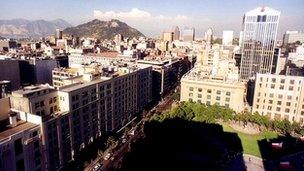 Skyline of Santiago, Chile (file image)