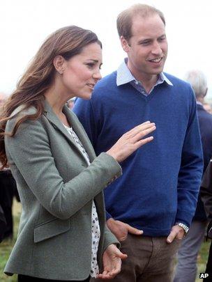 The duke and duchess of Cambridge