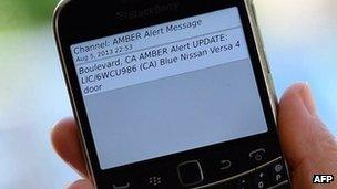 Police in Los Angeles, California notified people of an Amber Alert in a certain area by sending a message to their phones
