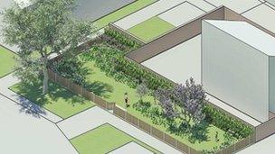 Plan for memorial garden