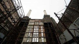 The inside of the Battersea Power station