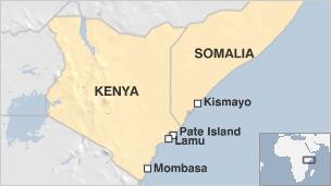 Kenya and Somalia map