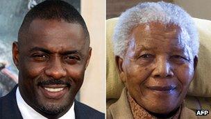 Idris Elba and Nelson Mandela
