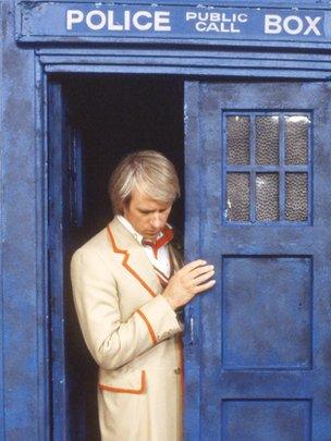 Peter Davison emerges from the Tardis in 1982's Kinda