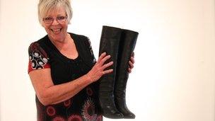 Diane Clark with her boots