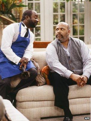 Joseph Marcell and James Avery in The Fresh Prince of Bel-Air