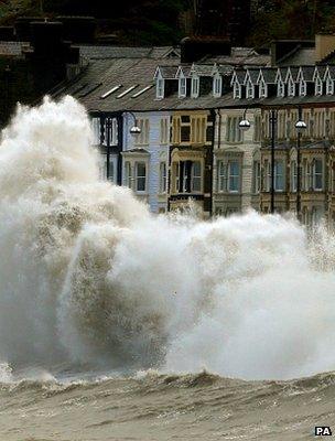 Storm waves in Aberystwyth