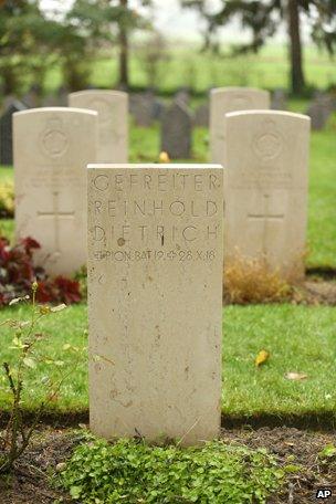 German graves at the St Symphorien cemetery in Mons