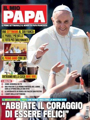 The front cover of a new magazine in Italy called Il Mio Papa - or My Pope