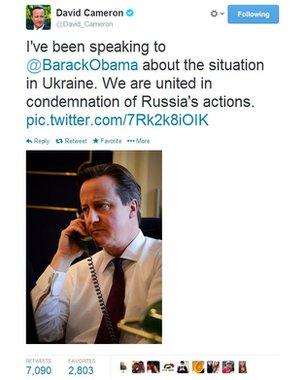 The tweet from @David_Cameron
