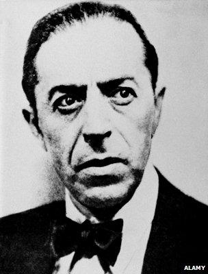 A black and white photo of Sidney Reilly