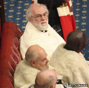 Rowan Williams and other bishops in House of Lords
