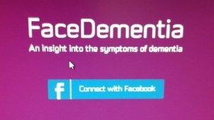 FaceDementia web page