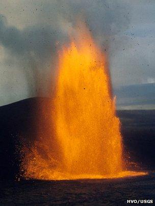 420-m-high fountain during episode 3 of the 1959 Kilauea eruption